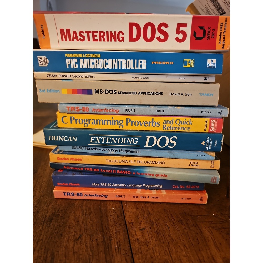 TRS-80 And Basic Programming Books Lot Of 12